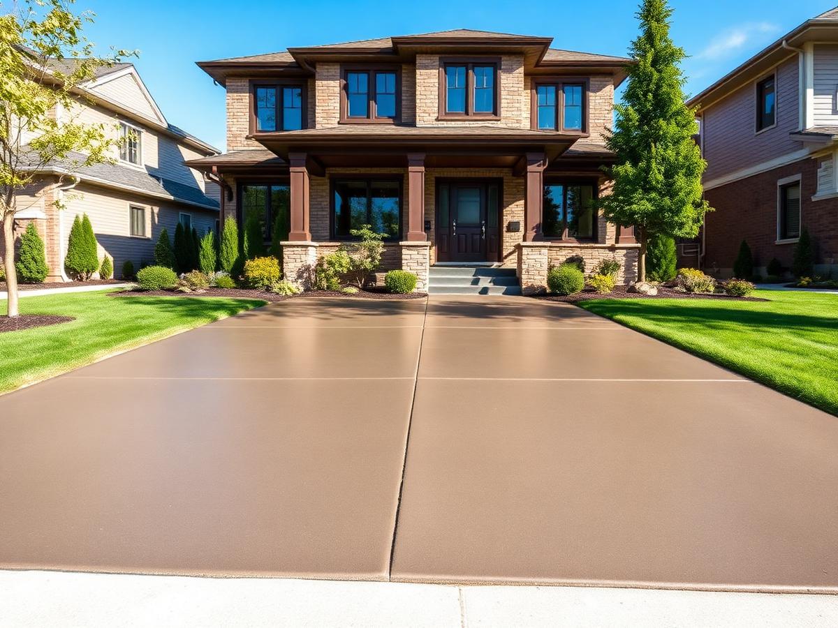 New concrete driveway installation at a Chicago home